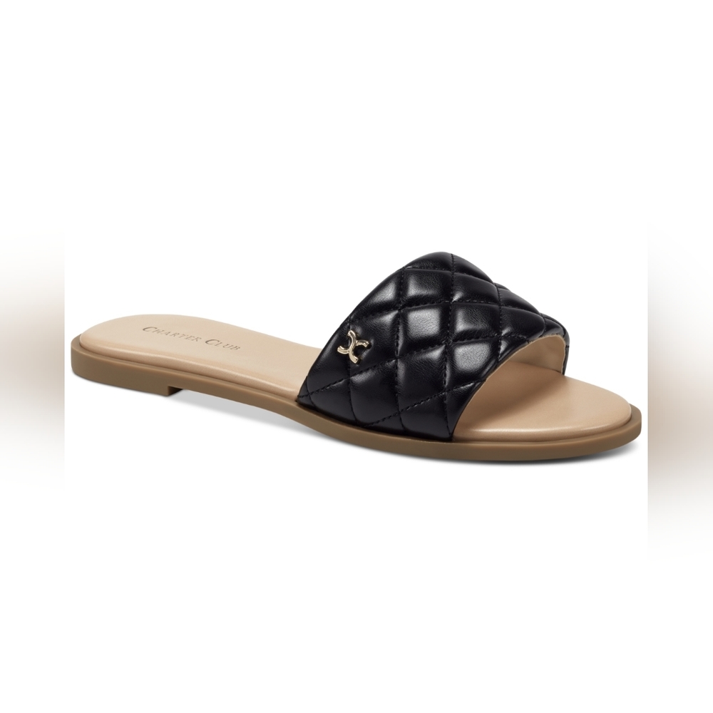 Charter Club Saffiee Quilted Sandals,
